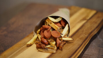 Patate fresche  + wurstell e cipolla